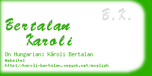 bertalan karoli business card