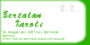 bertalan karoli business card